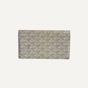 Unisex - Goyard Herringbone PVC Long Wallet White Goyardine